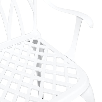 Sedia da Giardino 2 pcs Bianco 53 x 51 x 88,5cm Alluminio | homemem39