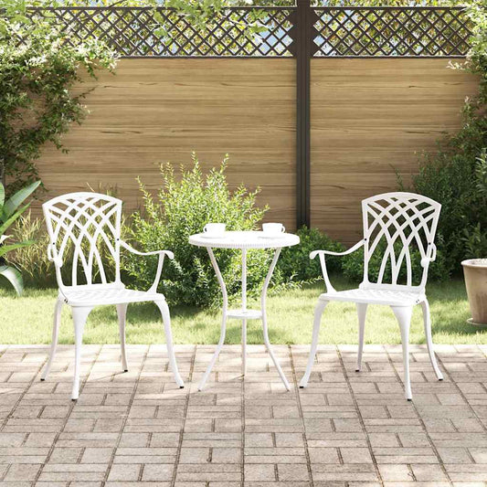 Sedia da Giardino 2 pcs Bianco 53 x 51 x 88,5cm Alluminio | homemem39