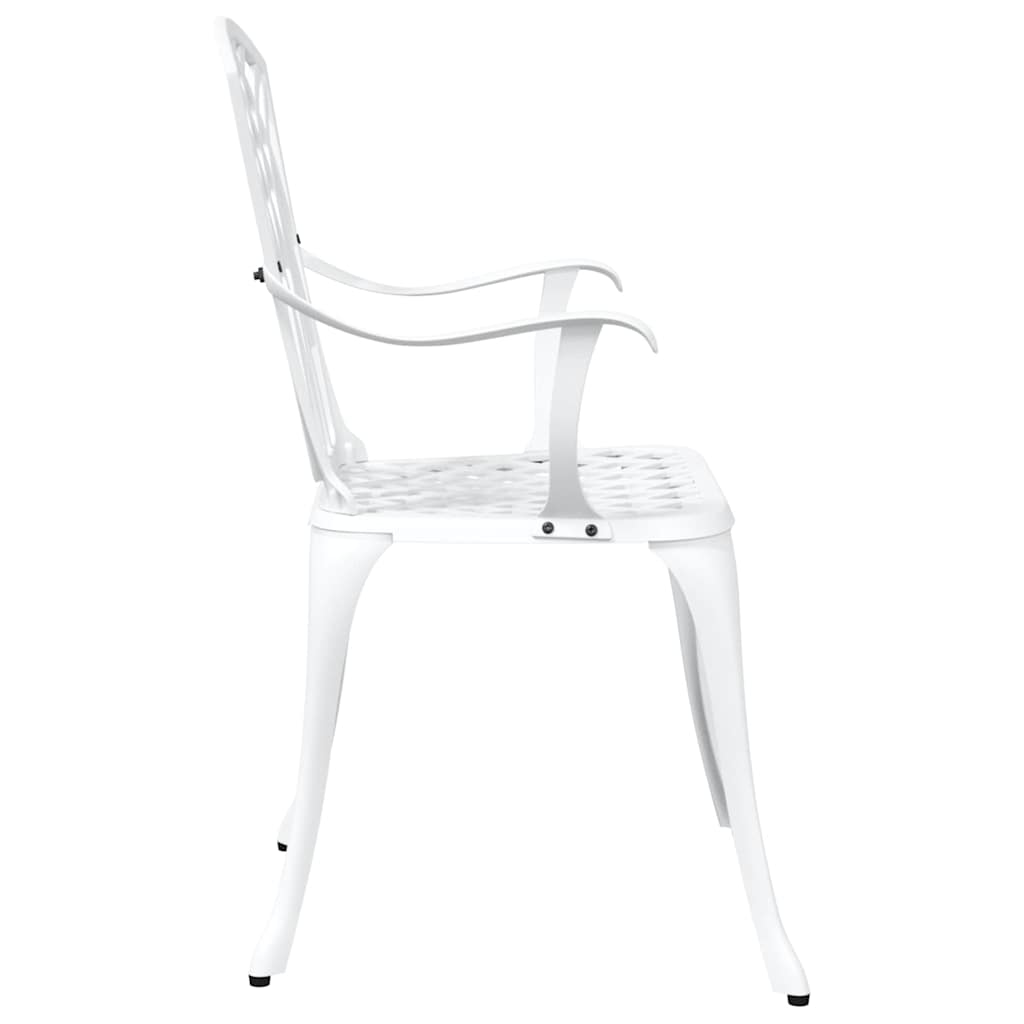Sedia da Giardino 2 pcs Bianco 53 x 51 x 88,5cm Alluminio