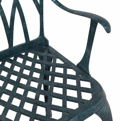 Sedia da Giardino 2 pcs Verde 53 x 51 x 88,5cm Alluminio