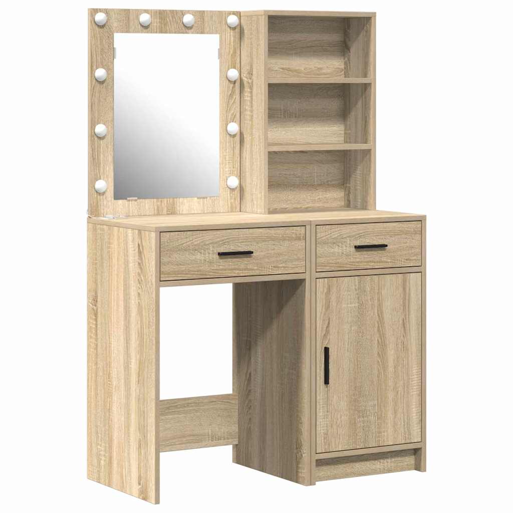 Set da tavolo da trucco con LED 2 pz