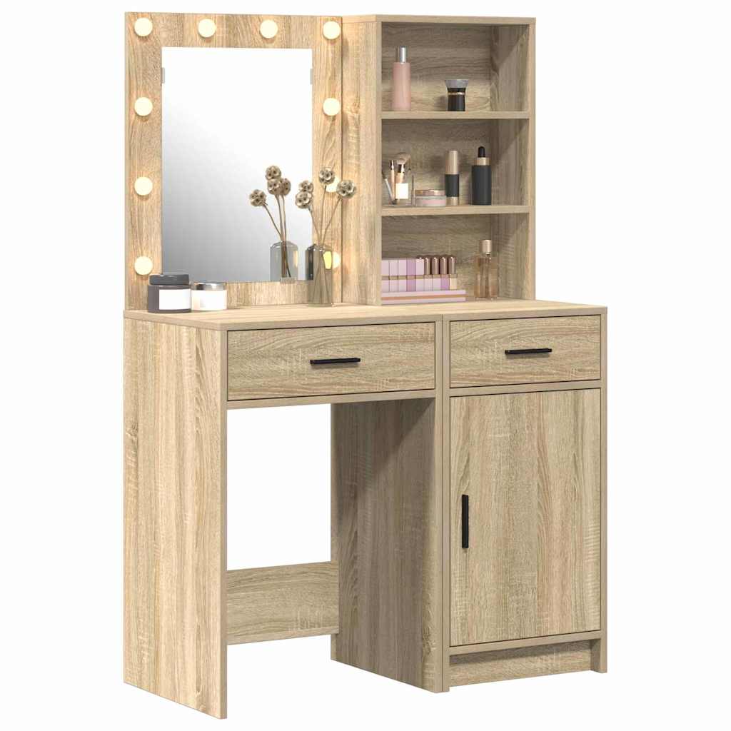 Set da tavolo da trucco con LED 2 pz
