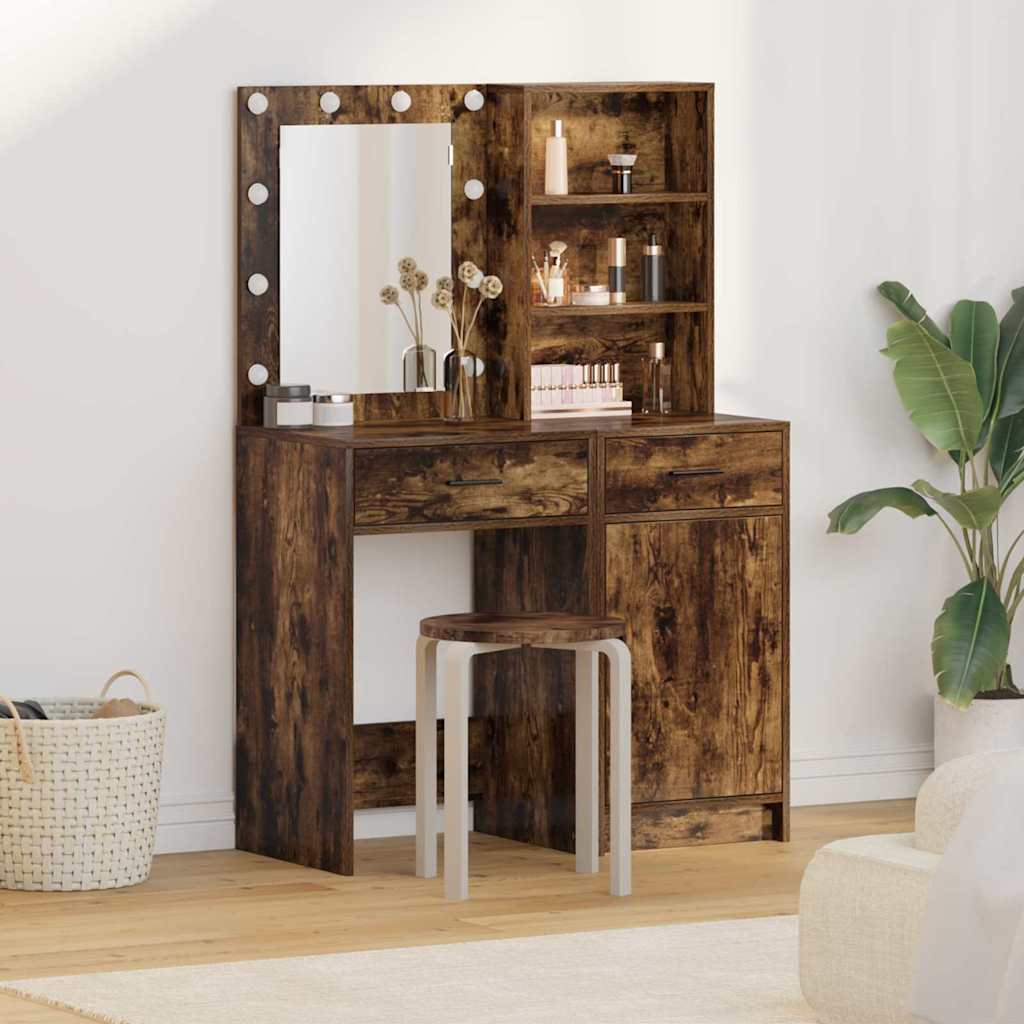 Set da tavolo da trucco con LED 2 pz