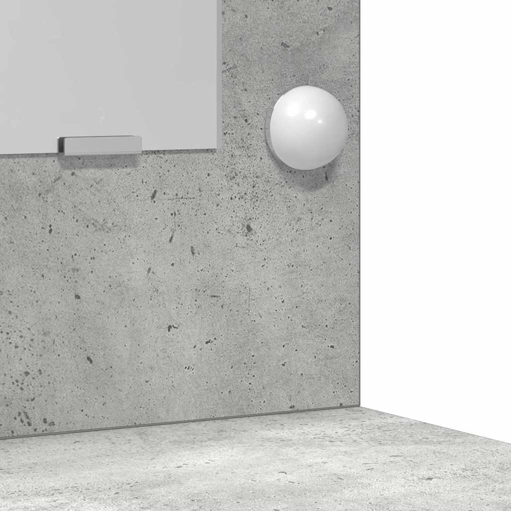 Set da tavolo da trucco con LED 3 pz Grigio cemento | homemem39