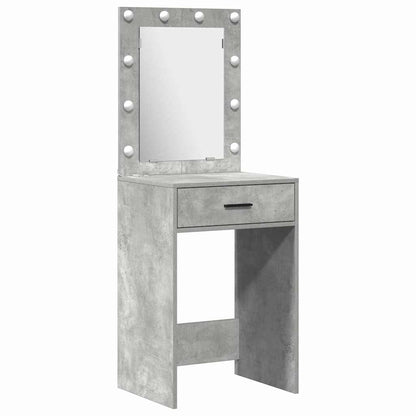 Set da tavolo da trucco con LED 3 pz Grigio cemento | homemem39