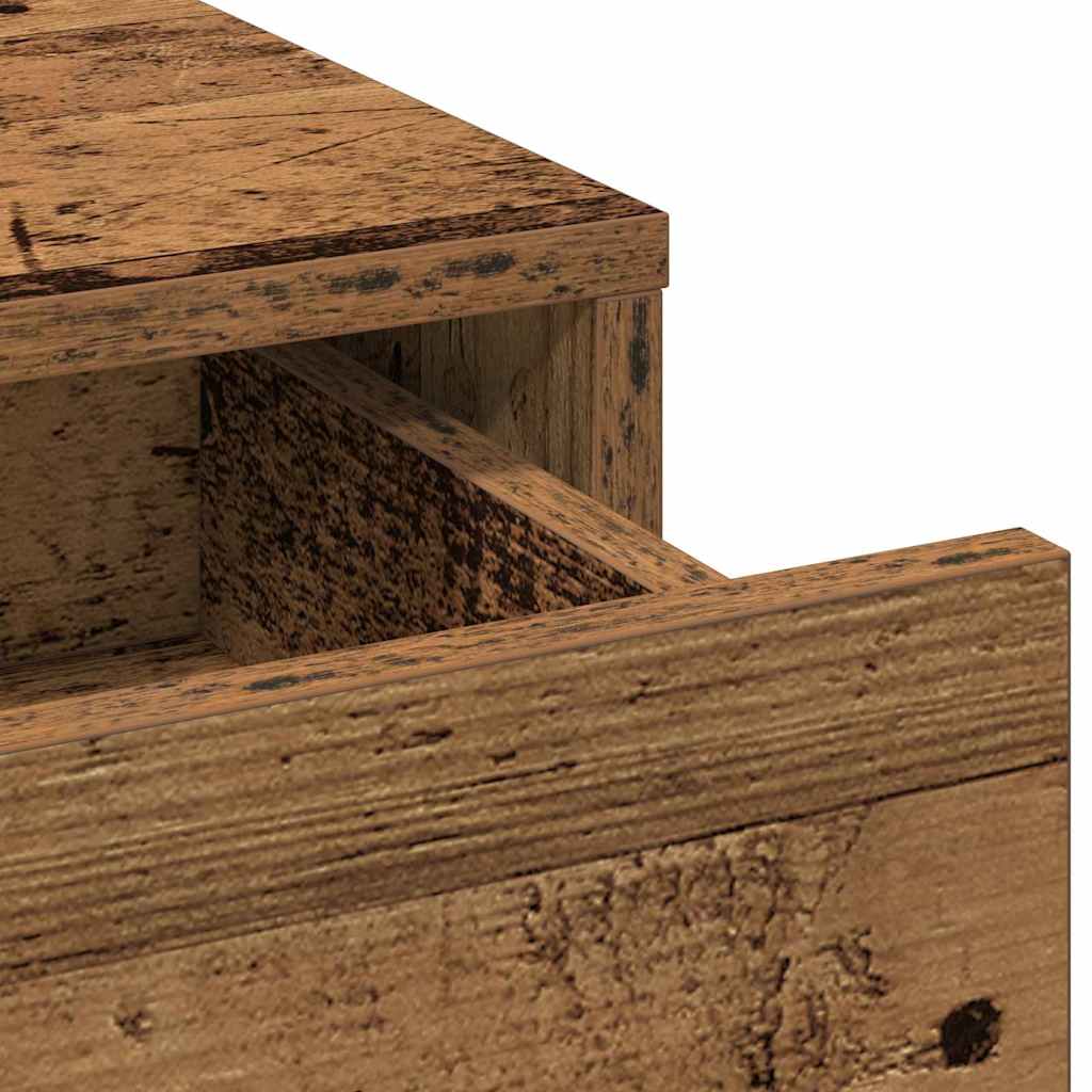 Set da tavolo da trucco con LED 3 pz Legno vecchio | homemem39