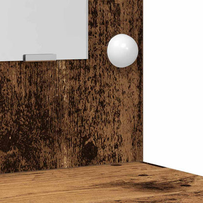 Set da tavolo da trucco con LED 3 pz Legno vecchio | homemem39