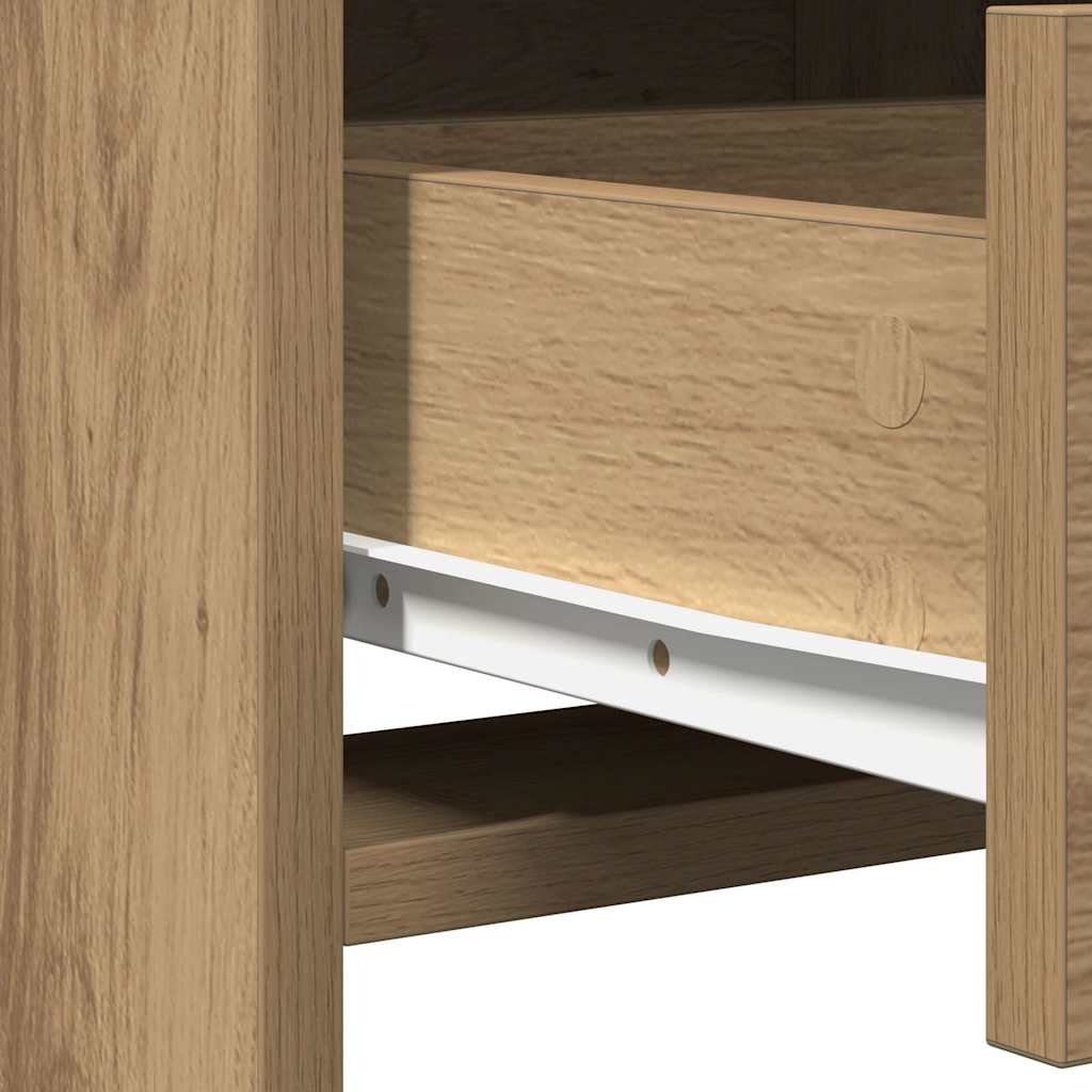 Set da tavolo da trucco con LED 3 pz Rovere artigianale | homemem39