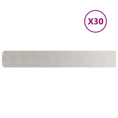 Bordure per Prato 30 pz 15x103 cm Acciaio Inossidabile | homemem39