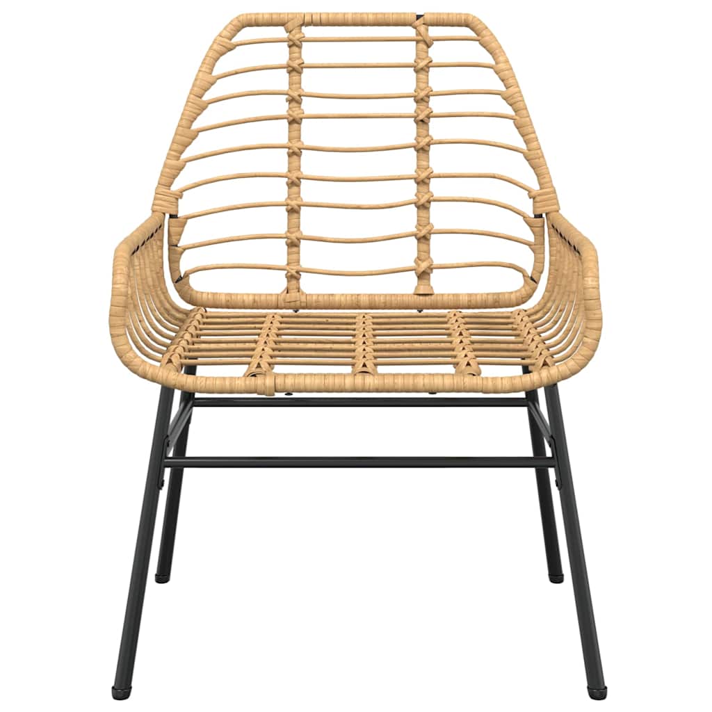 Set da Pranzo da Giardino 3 pz Marrone in Polyrattan Vetro | homemem39