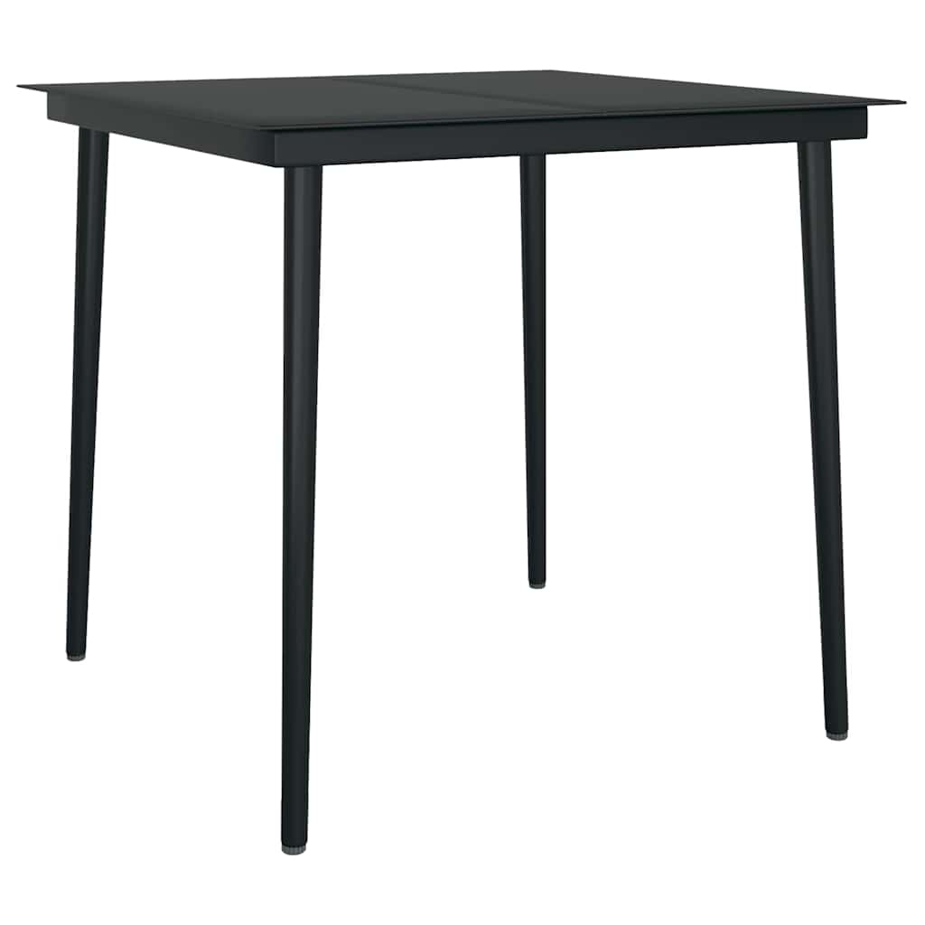 Set da Pranzo da Giardino 3 pz Marrone in Polyrattan Vetro | homemem39