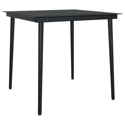 Set da Pranzo da Giardino 3 pz Marrone in Polyrattan Vetro | homemem39