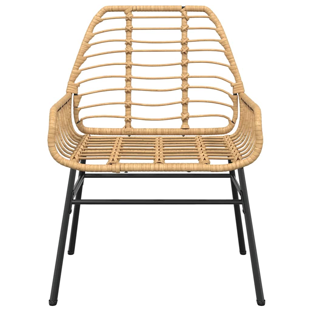 Set Pranzo da Giardino 7pz Marrone Polyrattan Vetro | homemem39