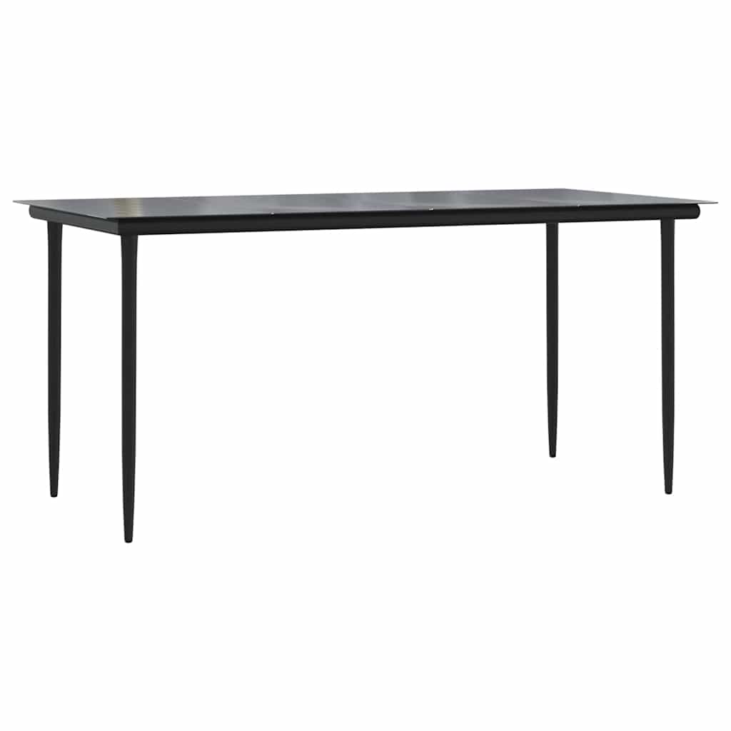Set Pranzo da Giardino 7pz Marrone Polyrattan Vetro | homemem39
