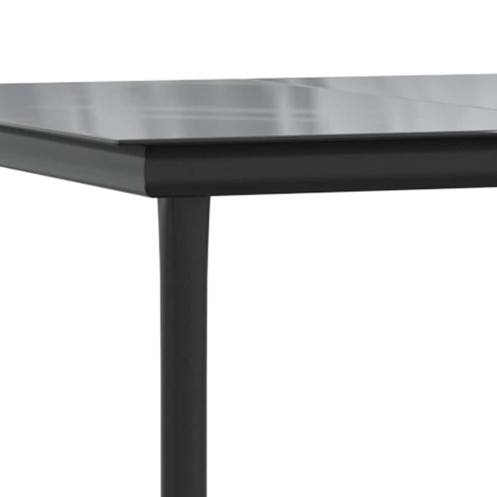 Set Pranzo da Giardino 7pz Marrone Polyrattan Vetro | homemem39