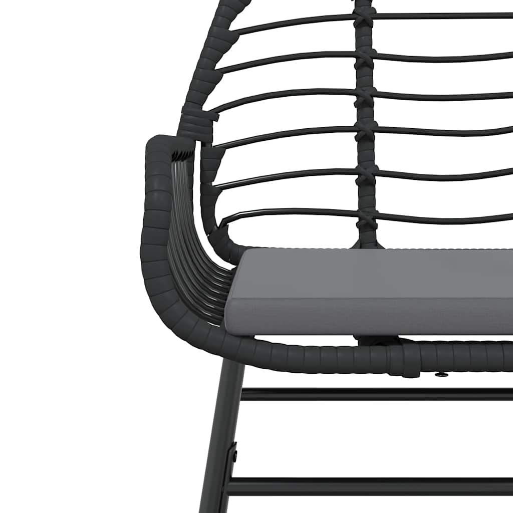 Set da Pranzo da Giardino 3 pz con Cuscini Polyrattan Vetro | homemem39