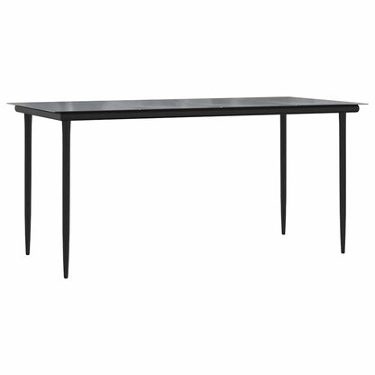 Set da Pranzo da Giardino con Cuscini 5 pz Polyrattan Vetro | homemem39