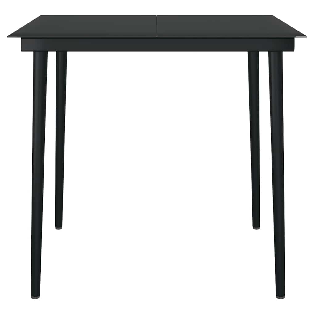 Set da Pranzo da Giardino 3pz con Cuscini Polyrattan Vetro | homemem39