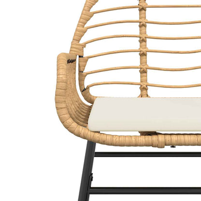 Set da Pranzo da Giardino 5pz con Cuscini Polyrattan Vetro | homemem39