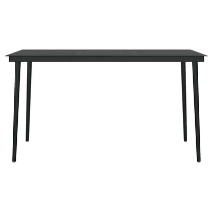 Set da Pranzo da Giardino 5pz con Cuscini Polyrattan Vetro | homemem39