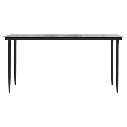 Set da Pranzo da Giardino 5pz con Cuscini Polyrattan Vetro | homemem39