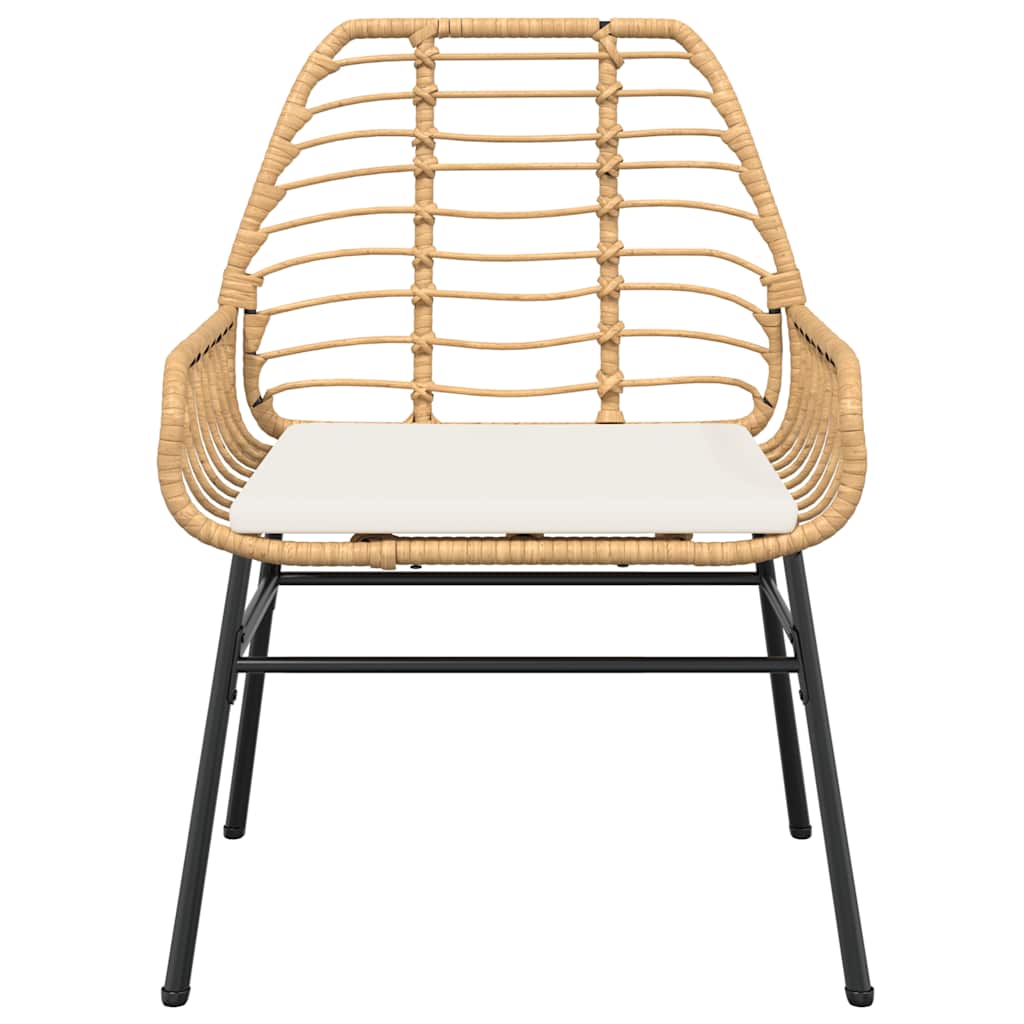Set Pranzo da Giardino 7pz con Cuscini Marrone Polyrattan Vetro | homemem39