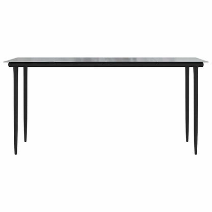 Set Pranzo da Giardino 7pz con Cuscini Marrone Polyrattan Vetro | homemem39