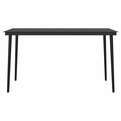 Set da Pranzo da Giardino 5 pz con Cuscini Polyrattan Vetro | homemem39