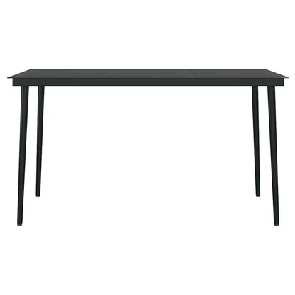 Set da Pranzo da Giardino 5pz Polyrattan Vetro | homemem39