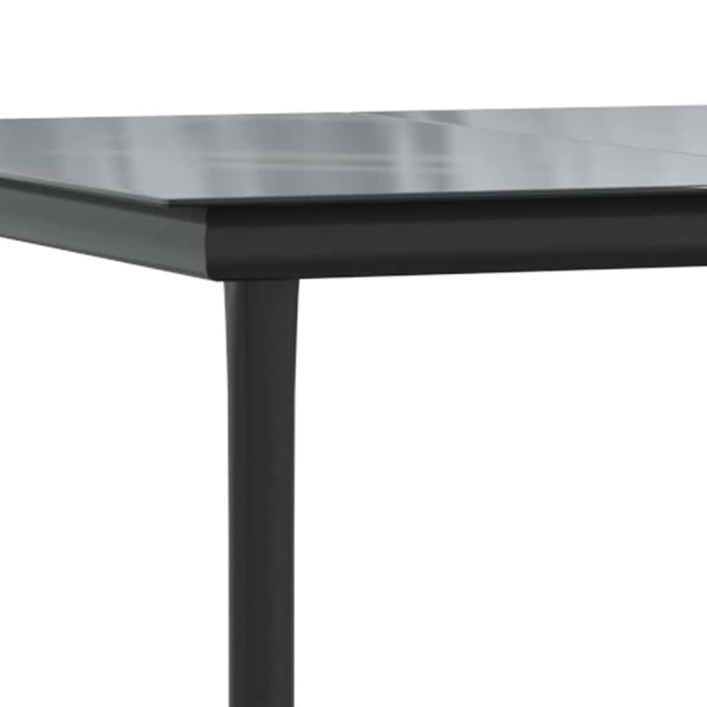 Set Pranzo da Giardino 7pz Marrone Polyrattan Vetro | homemem39