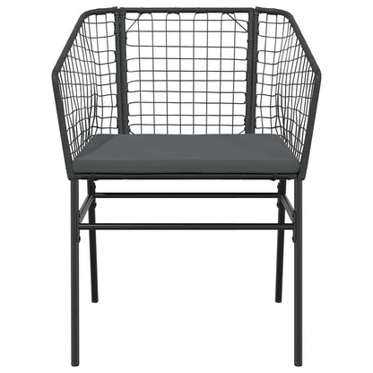 Set da Pranzo da Giardino con Cuscini 5 pz Polyrattan Vetro | homemem39