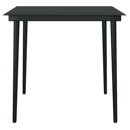 Set da Pranzo da Giardino con Cuscini 5 pz Polyrattan Vetro | homemem39