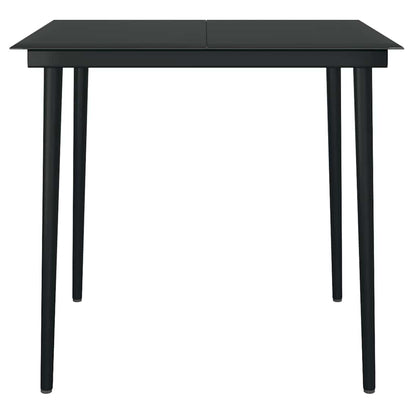 Set da Pranzo da Giardino 3pz con Cuscini Polyrattan Vetro | homemem39