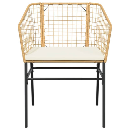Set da Pranzo da Giardino 5pz con Cuscini Polyrattan Vetro | homemem39