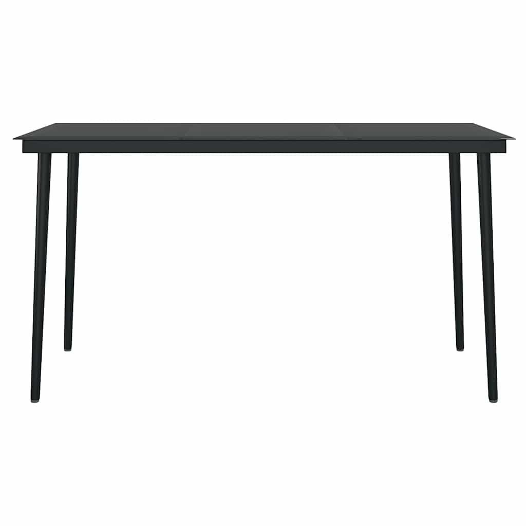 Set da Pranzo da Giardino 5pz con Cuscini Polyrattan Vetro | homemem39