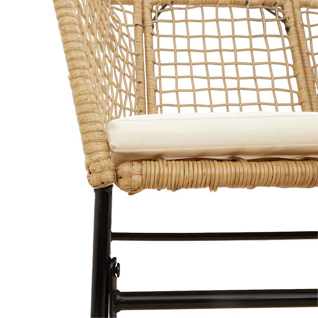 Set da Pranzo da Giardino 5pz con Cuscini Polyrattan Vetro | homemem39
