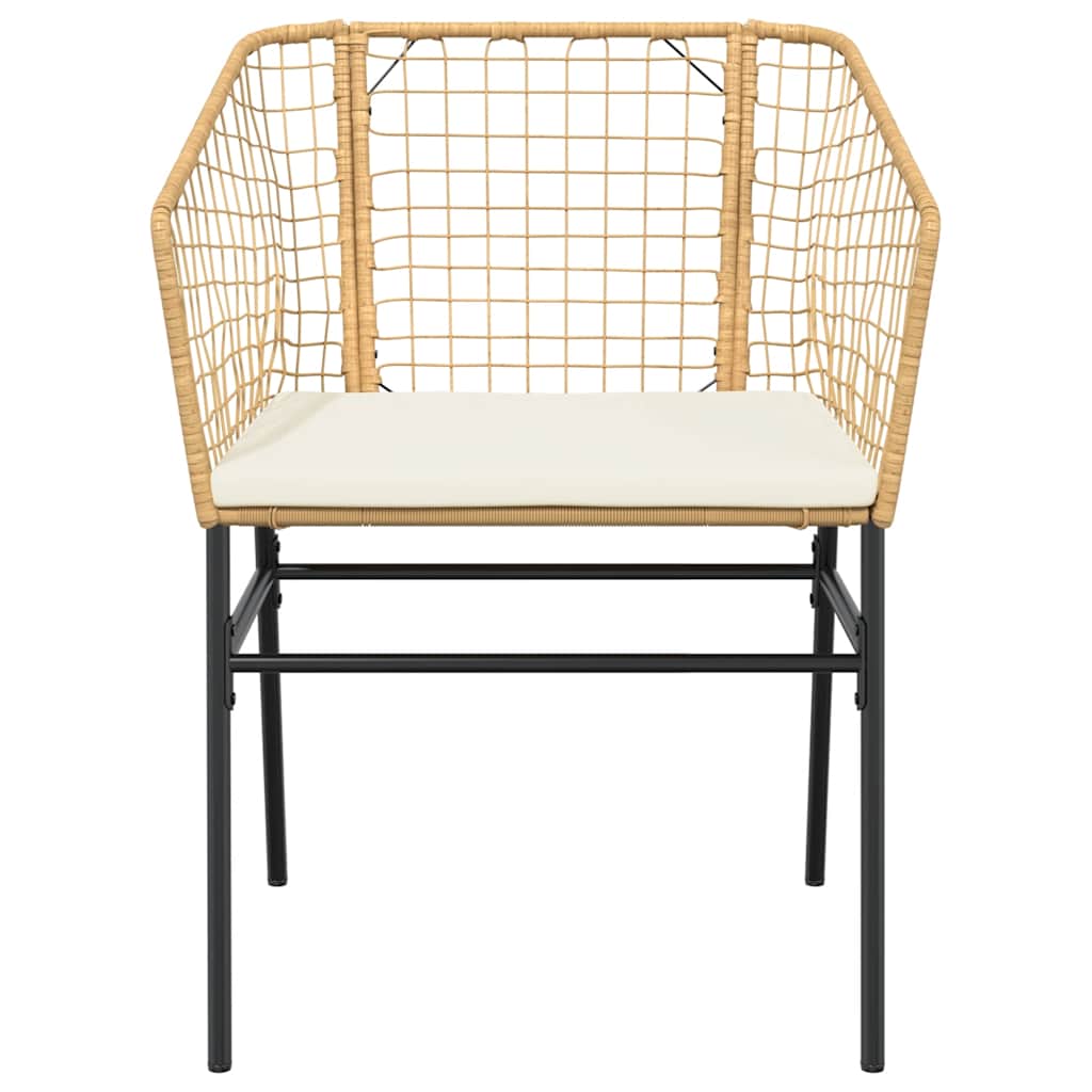 Set da Pranzo da Giardino 5pz con Cuscini Polyrattan Vetro | homemem39