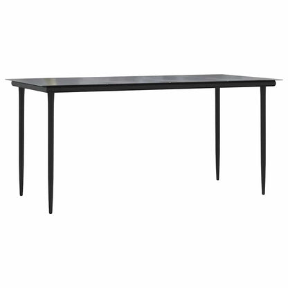 Set Pranzo da Giardino 7pz con Cuscini Marrone Polyrattan Vetro | homemem39