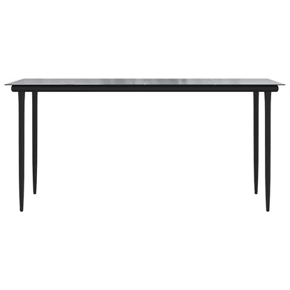 Set Pranzo da Giardino 7pz con Cuscini Marrone Polyrattan Vetro | homemem39