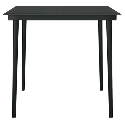 Set da Pranzo da Giardino con Cuscini 5 pz Polyrattan Vetro | homemem39