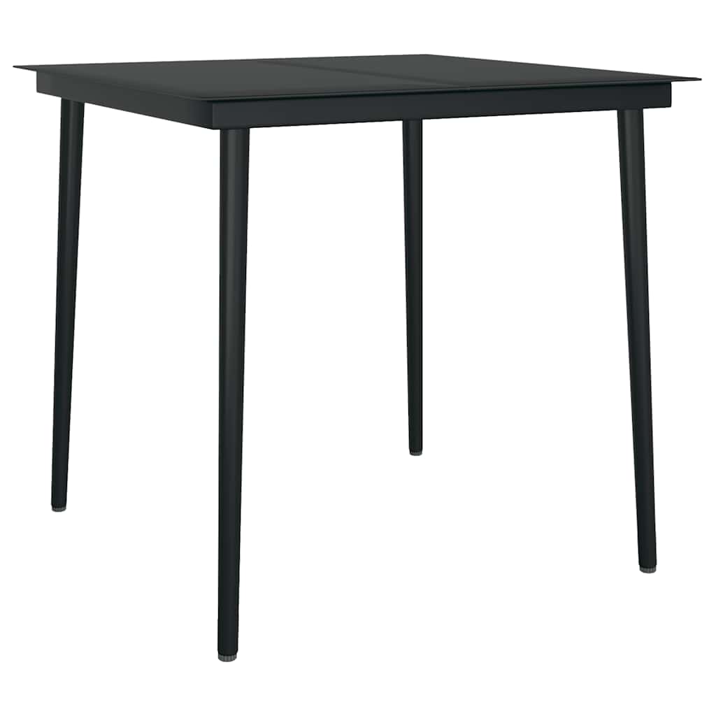Set da Pranzo da Giardino 3pz con Cuscini Polyrattan Vetro | homemem39