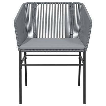 Set da Pranzo da Giardino 3 pz con Cuscini in Polyrattan Vetro | homemem39