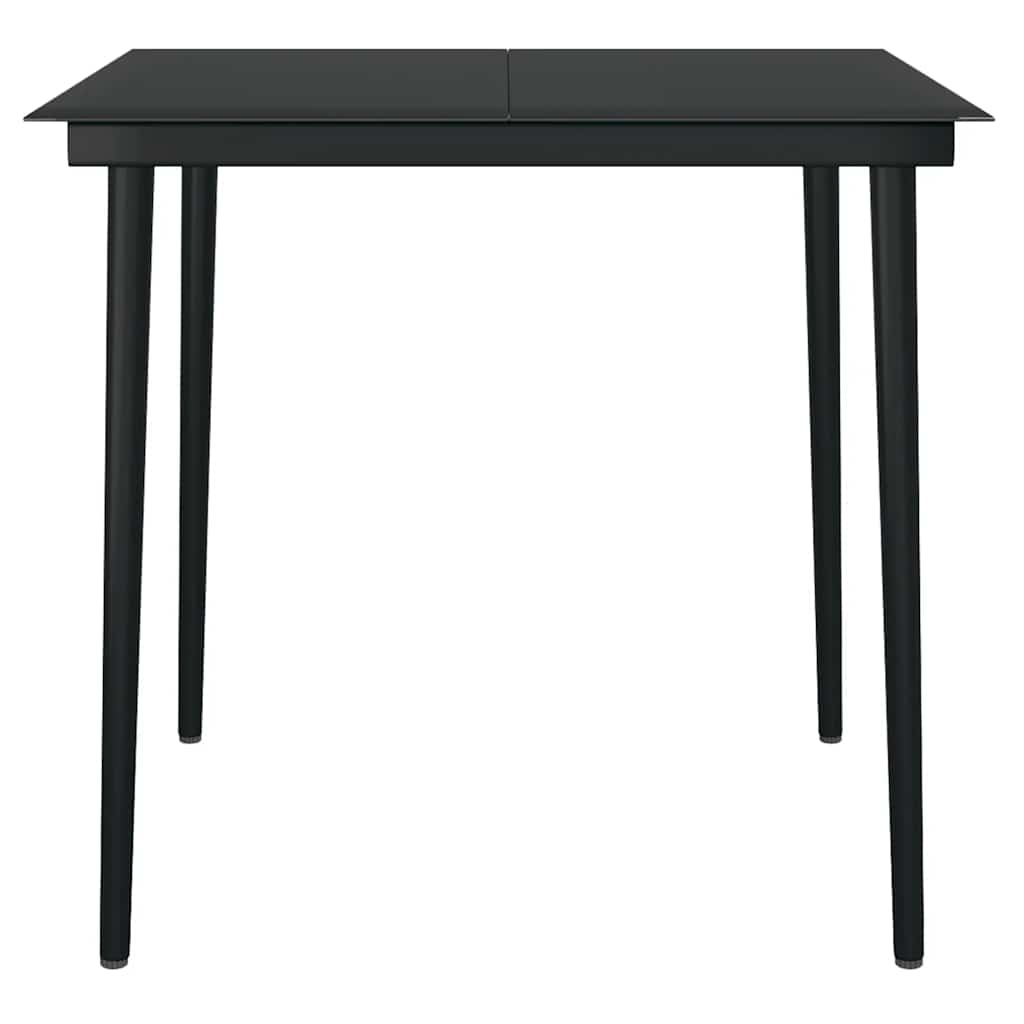 Set da Pranzo da Giardino 5 pz con Cuscini Polyrattan Vetro