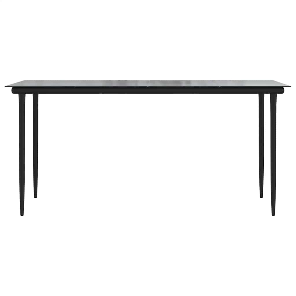 Set da Pranzo da Giardino 7 pz con Cuscini Polyrattan Vetro | homemem39