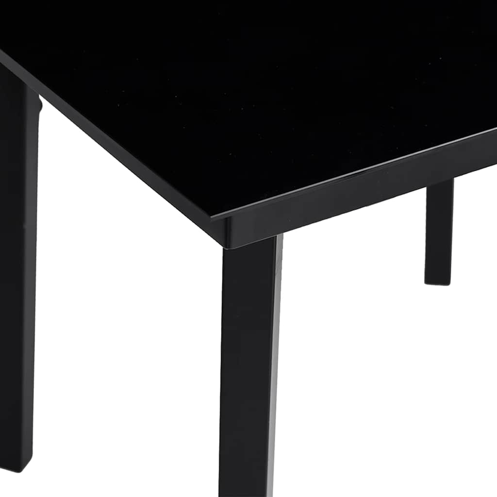 Set Mobili da Pranzo per Giardino 3 pz Nero Polyrattan Vetro | homemem39