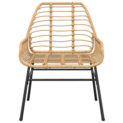 Set da Pranzo da Giardino 3 pz Marrone in Polyrattan Vetro | homemem39