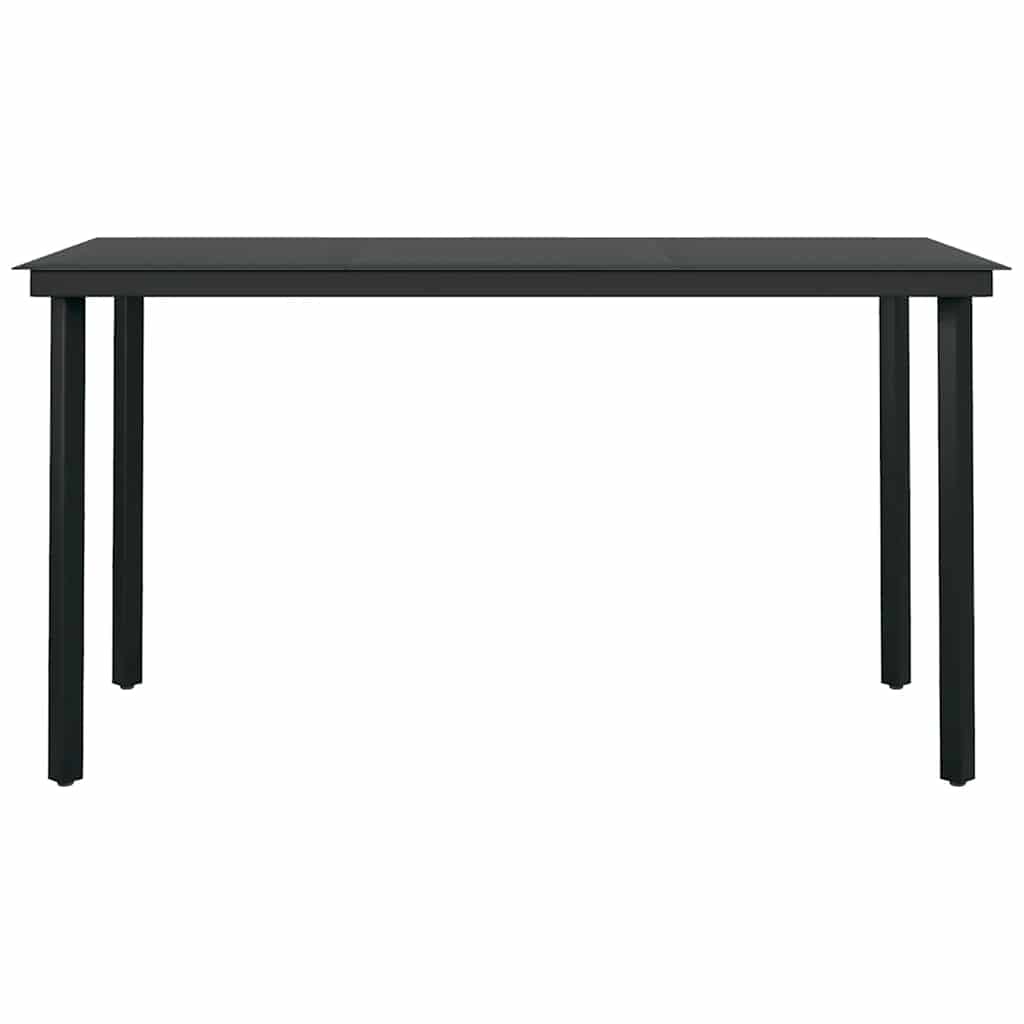 Set da Pranzo da Giardino 5pz Polyrattan Vetro | homemem39