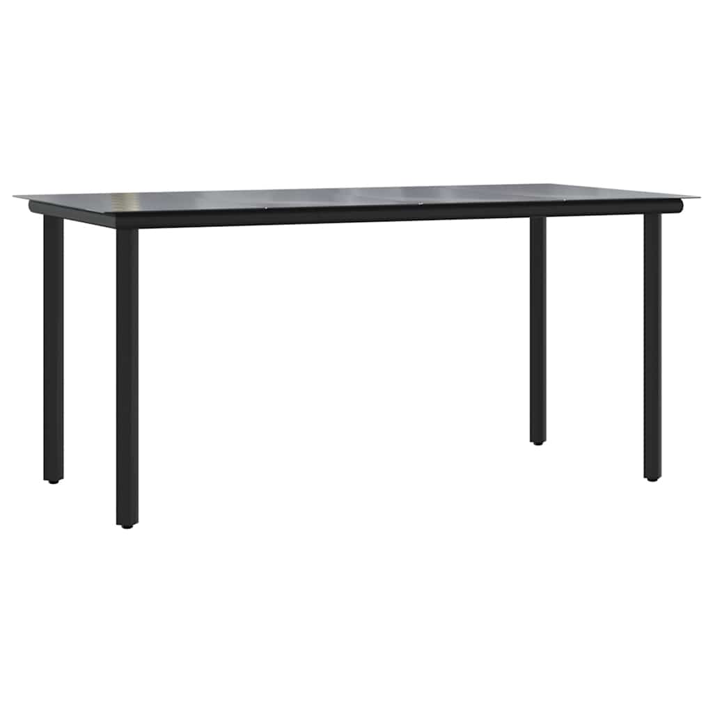 Set Pranzo da Giardino 7pz Marrone Polyrattan Vetro | homemem39