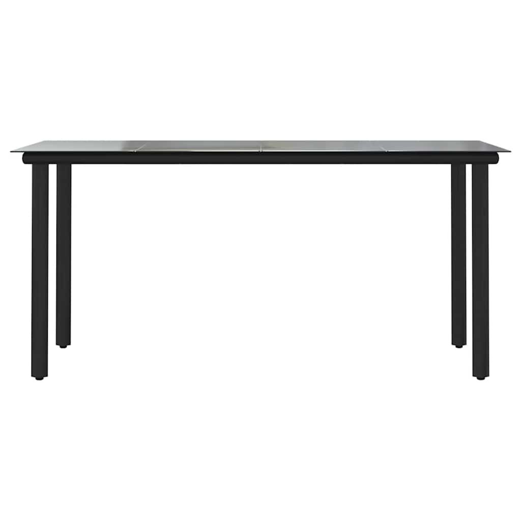 Set Pranzo da Giardino 7pz Marrone Polyrattan Vetro | homemem39