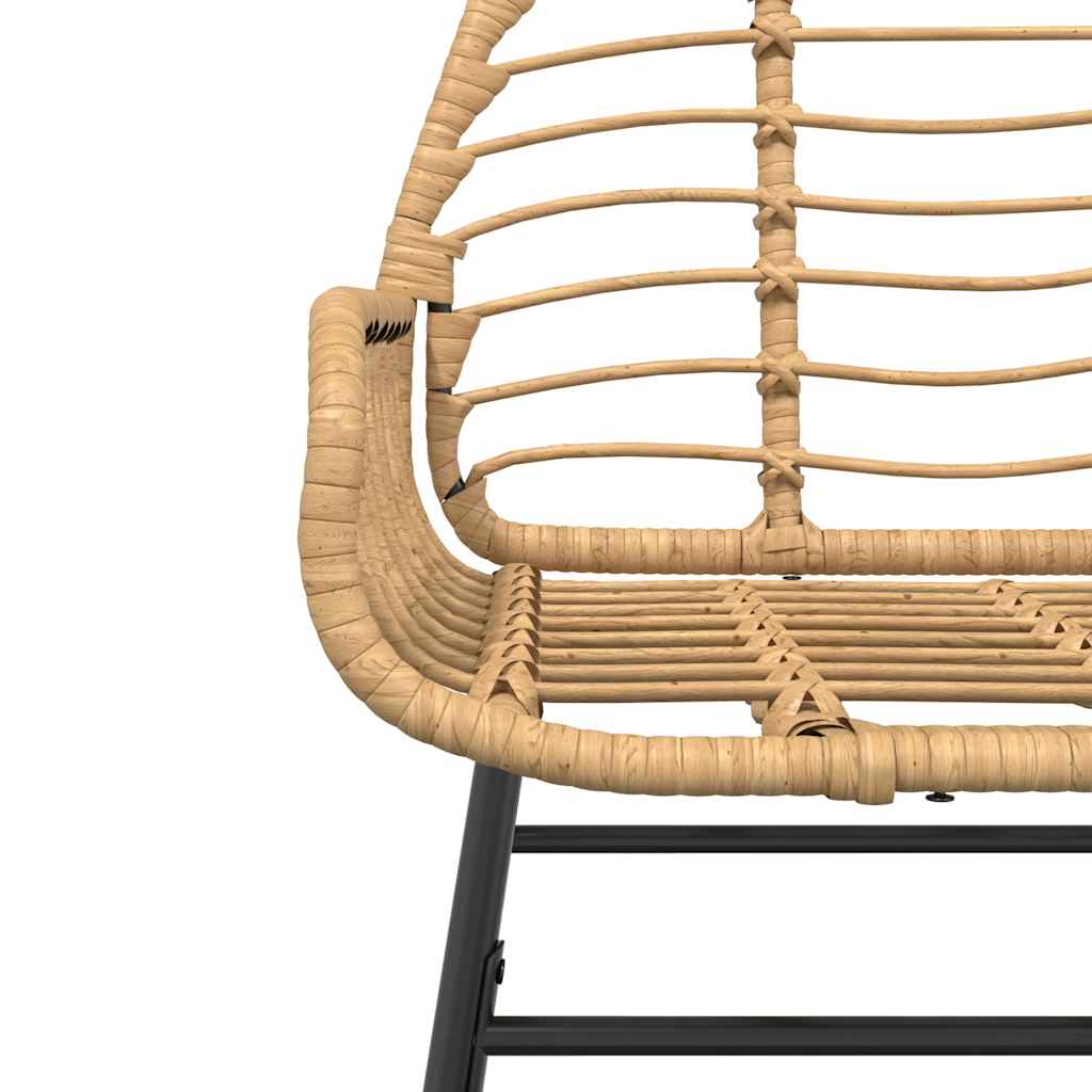 Set Pranzo da Giardino 7pz Marrone Polyrattan Vetro | homemem39